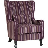 Sherborne Fireside Chair Burgundy Stripe